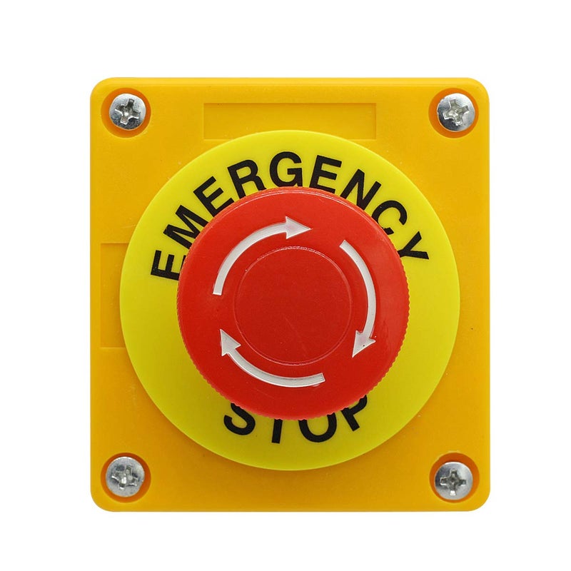 Nxtop Push Button Station, 660V 10A 2 Position 1NO 1NC Momentary Emergency Stop Push Button Switch 40mm Red Mushroom Cap 2PCS - Image 5